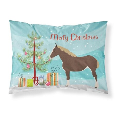 Carolines Treasures Carolines Treasures BB9273PILLOWCASE Percheron Horse Christmas Fabric Standard Pillowcase BB9273PILLOWCASE